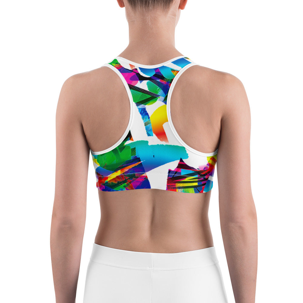Rainbow Graffiti Sports bra